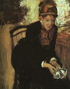 Edgar Degas Portrait of Mary Cassatt oil painting on canvas